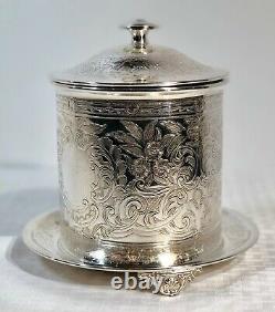 Baker Ellis Champagne Holder Ice Bucket / Tea Biscuit Jar Silver Plated England