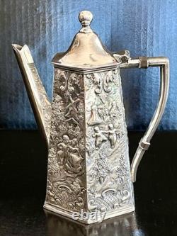 Barbour Repousse' Silverplate Tea / Coffee Server In PRISTINE Condition-1890's