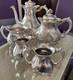 Barbour Silver Co. Antique Silver Plate 1925 5-pc Hand-chased Coffee & Tea Set