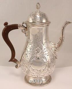 Barker Brothers Hand Chased Silverplate Tea Pot & Creamer