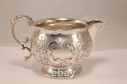 Barker Brothers Hand Chased Silverplate Tea Pot & Creamer