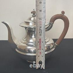 Barker Ellis 4 Piece Tea Set Creamer Sugar Silverplate Made in England Vintage