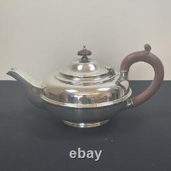 Barker Ellis 4 Piece Tea Set Creamer Sugar Silverplate Made in England Vintage