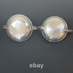 Barker Ellis 4 Piece Tea Set Creamer Sugar Silverplate Made in England Vintage