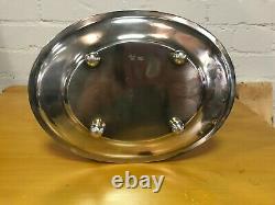 Barker Ellis Silver-plate Oval Tea CaddyTobacco Bin