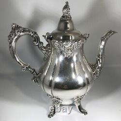 Baroque By Wallace 5 Piece Tea Service Set. Silver Plated Beautiful Condition