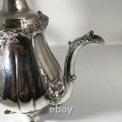 Baroque By Wallace 5 Piece Tea Service Set. Silver Plated Beautiful Condition