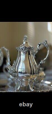 Baroque By Wallace Silver Tea/Coffee Set $800(Pristine 6 Piece Set)
