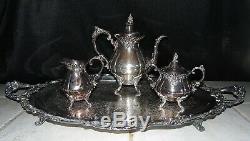 Baroque By Wallace Silverplate 4 Pc. Tea / Coffee Serving Set