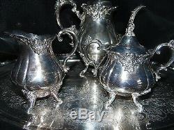 Baroque By Wallace Silverplate 4 Pc. Tea / Coffee Serving Set