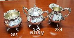 Baroque Tea & Coffee Set by Wallace 5 piece Vintage Siverplate Set
