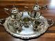 Baroque Tea & Coffee Set By Wallace 6 Piece Vintage Siverplate Set