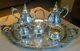Baroque By Wallace, Full Silverplate 6-pc Tea & Coffee Service Good Condition
