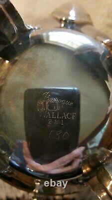Baroque by Wallace, Silverplate 5 pc Tea & Coffee Service with Tray