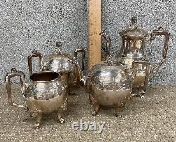 Beautiful 1860, 1870's Rogers, Smith New Haven silver plate Tea, Coffee set