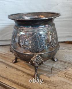 Beautiful 4pc. Victorian Silverplate Tea Set withHorse Finials Webster & Co. N. Y