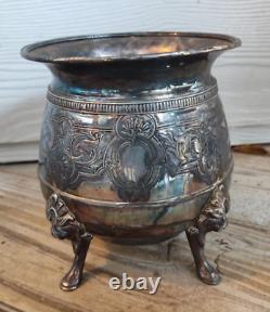 Beautiful 4pc. Victorian Silverplate Tea Set withHorse Finials Webster & Co. N. Y