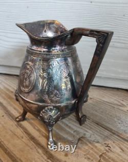 Beautiful 4pc. Victorian Silverplate Tea Set withHorse Finials Webster & Co. N. Y