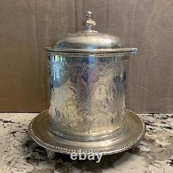 Beautiful Antique English Tea Caddy Silverplate