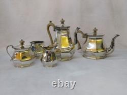 Beautiful Antique Robert & Belk Romney 5 piece Silver Coffee & Tea Serving Set