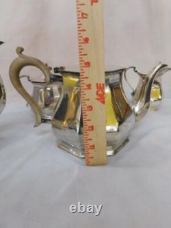 Beautiful Antique Robert & Belk Romney 5 piece Silver Coffee & Tea Serving Set