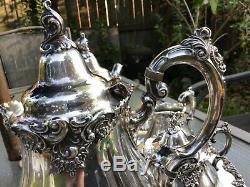 Beautiful Baroque by Wallace Silver Plated Four Piece Tea/coffee Set