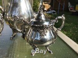 Beautiful Baroque by Wallace Silver Plated Four Piece Tea/coffee Set