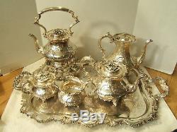 Beautiful Silverplate Tea Set 6pc Silver On Copper