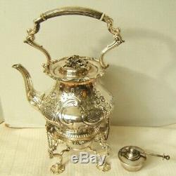 Beautiful Silverplate Tea Set 6pc Silver On Copper