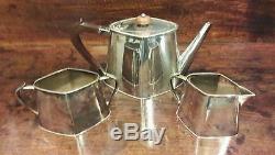 Beautiful Superb Quality Art Deco Epns Tea Pot Sugar Bowl & Milk Jug