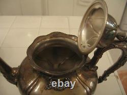 Beautiful Vintage Ornate Derby Silver Co. 4 Piece Tea Set Quadruple Plate