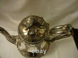 Beautiful Vintage Ornate James Dixon & Sons Epbm Silver Plated 3 Piece Tea Set