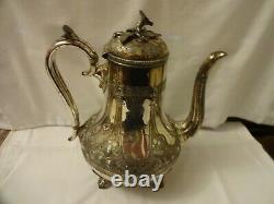 Beautiful Vintage Ornate James Dixon & Sons Epbm Silver Plated 3 Piece Tea Set