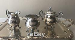 Beautiful Wallace Grande Baroque SilverPlate Coffee And Tea 6 PC Set