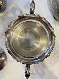 Beautiful, ornate Antique Silver Plated 4 Piece Tea Coffee Set A. Frankfield