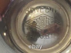 Benedict Silver Plate Co Set Of 4 Platter Coffe / Tea Cup Vintage