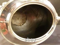 Big 1800 Sheffield Silver Samovar Tea Pot Hot Water Coffee Warmer Urn Server 19c