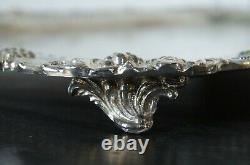 Birmingham Silver Co Reticulated Footed Serving Platter Tea Coffee Barware Tray