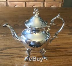 Birmingham Silver Co Silver On Copper 7pc Tea/Coffee Set Samovar/Kettle & TRAY