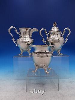 Birmingham Silver Co. Silverplate Tea Set 6-pc with tray Grapes Motif (#7434)