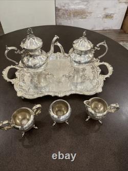 Birmingham Silver Company 6 Piece Coffee Tea Serving Set Vintage Or Antique