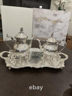 Birmingham Silver Company 6 Piece Coffee Tea Serving Set Vintage Or Antique