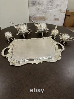 Birmingham Silver Company 6 Piece Coffee Tea Serving Set Vintage Or Antique