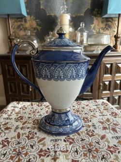 Bombay China Silver Trimmed Tea/Coffee Set of 7 Pieces and Serving Platter