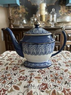 Bombay China Silver Trimmed Tea/Coffee Set of 7 Pieces and Serving Platter