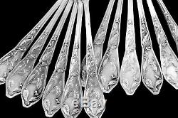 Boulenger French Silver Tea Coffee Dessert Spoons Set 12 pc, Cocoa bean, Box