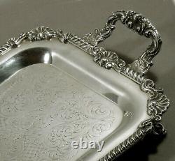 British Silver Tea Set Tray c1950 NO MONO