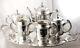 C1875 5pc Beautifully Decorated Silver Plated Tea Set