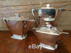 C1929 5-pc ROGERS BROTHERS Legacy Silverplate ART DECO Coffee Tea Service Set