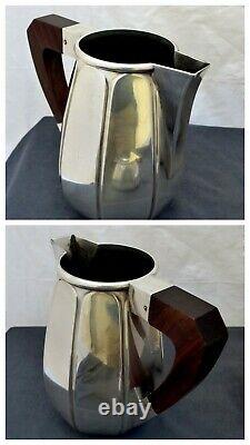 CHRISTOFLE ART DECO 1920 Coffee Tea Service Creamer Sugar Bowl 5pieces Brilliant